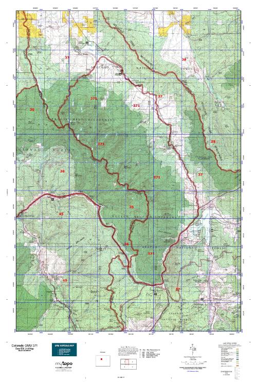 colorado unit 371 hunting map